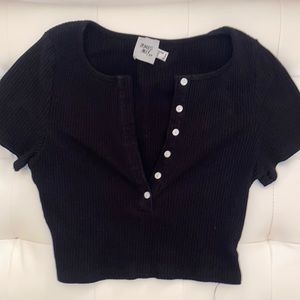 Princess Polly black crop top